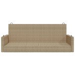 vidaXL Bancă de balansoar, bej, 119x56x48 cm, poliratan vidaXL Bancă de balansoar, bej, 119x56x48 cm, poliratan