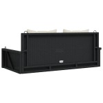 vidaXL Bancă de balansoar cu perne, negru, 119x56x48 cm, poliratan vidaXL Bancă de balansoar cu perne, negru, 119x56x48 cm, poliratan