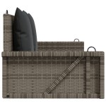 vidaXL Bancă de balansoar cu perne, gri, 119x56x48 cm, poliratan vidaXL Bancă de balansoar cu perne, gri, 119x56x48 cm, poliratan