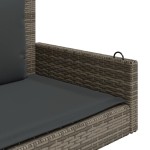vidaXL Bancă de balansoar cu perne, gri, 119x56x48 cm, poliratan vidaXL Bancă de balansoar cu perne, gri, 119x56x48 cm, poliratan