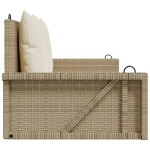 vidaXL Bancă de balansoar cu perne, bej, 119x56x48 cm, poliratan vidaXL Bancă de balansoar cu perne, bej, 119x56x48 cm, poliratan