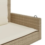 vidaXL Bancă de balansoar cu perne, bej, 119x56x48 cm, poliratan vidaXL Bancă de balansoar cu perne, bej, 119x56x48 cm, poliratan