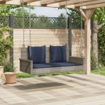 vidaXL Balansoar cu perne gri 119x56x48 cm, poliratan vidaXL Balansoar cu perne gri 119x56x48 cm, poliratan