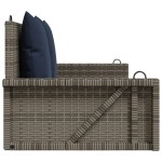vidaXL Balansoar cu perne gri 119x56x48 cm, poliratan vidaXL Balansoar cu perne gri 119x56x48 cm, poliratan