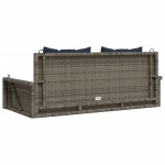 vidaXL Balansoar cu perne gri 119x56x48 cm, poliratan vidaXL Balansoar cu perne gri 119x56x48 cm, poliratan