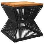 vidaXL Măsuță cafea bază din sârmă negru 38x38x38 cm lemn masiv acacia vidaXL Măsuță cafea bază din sârmă negru 38x38x38 cm lemn masiv acacia