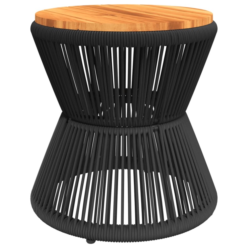 vidaXL Măsuță cafea bază din sârmă negru Ø 45x44 cm, lemn masiv acacia