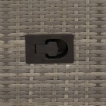 vidaXL Set bistro 3 piese cu perne, gri, poliratan