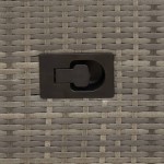 vidaXL Set bistro 3 piese cu perne, gri, poliratan