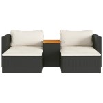 vidaXL Set mobilier de grădină cu perne, 5 piese,poliratan/lemn acacia vidaXL Set mobilier de grădină cu perne, 5 piese,poliratan/lemn acacia