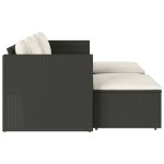 vidaXL Set mobilier de grădină cu perne, 5 piese,poliratan/lemn acacia vidaXL Set mobilier de grădină cu perne, 5 piese,poliratan/lemn acacia