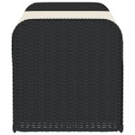 vidaXL Bancă de depozitare cu pernă, negru, 115x51x52 cm, poliratan vidaXL Bancă de depozitare cu pernă, negru, 115x51x52 cm, poliratan