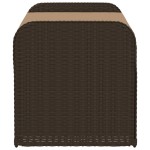 vidaXL Bancă de depozitare cu pernă, maro, 115x51x52 cm, poliratan vidaXL Bancă de depozitare cu pernă, maro, 115x51x52 cm, poliratan