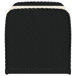 vidaXL Bancă de depozitare cu pernă, negru, 80x51x52 cm, poliratan vidaXL Bancă de depozitare cu pernă, negru, 80x51x52 cm, poliratan