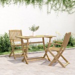vidaXL Masă de grădină pliabilă, 110x55x75 cm, lemn masiv de acacia