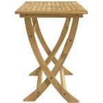 vidaXL Masă de grădină pliabilă, 110x55x75 cm, lemn masiv de acacia