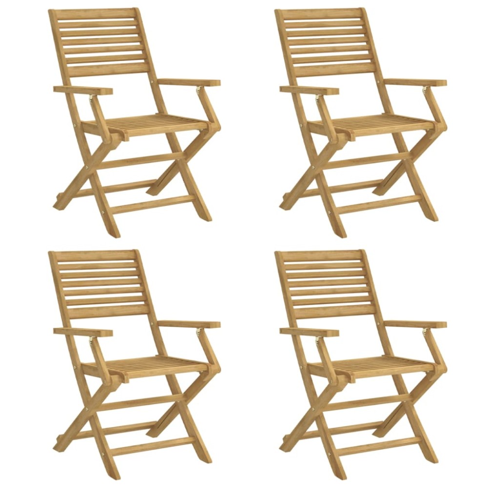 vidaXL Scaune grădină pliante 4 buc 54,5x61,5x86,5cm lemn masiv acacia