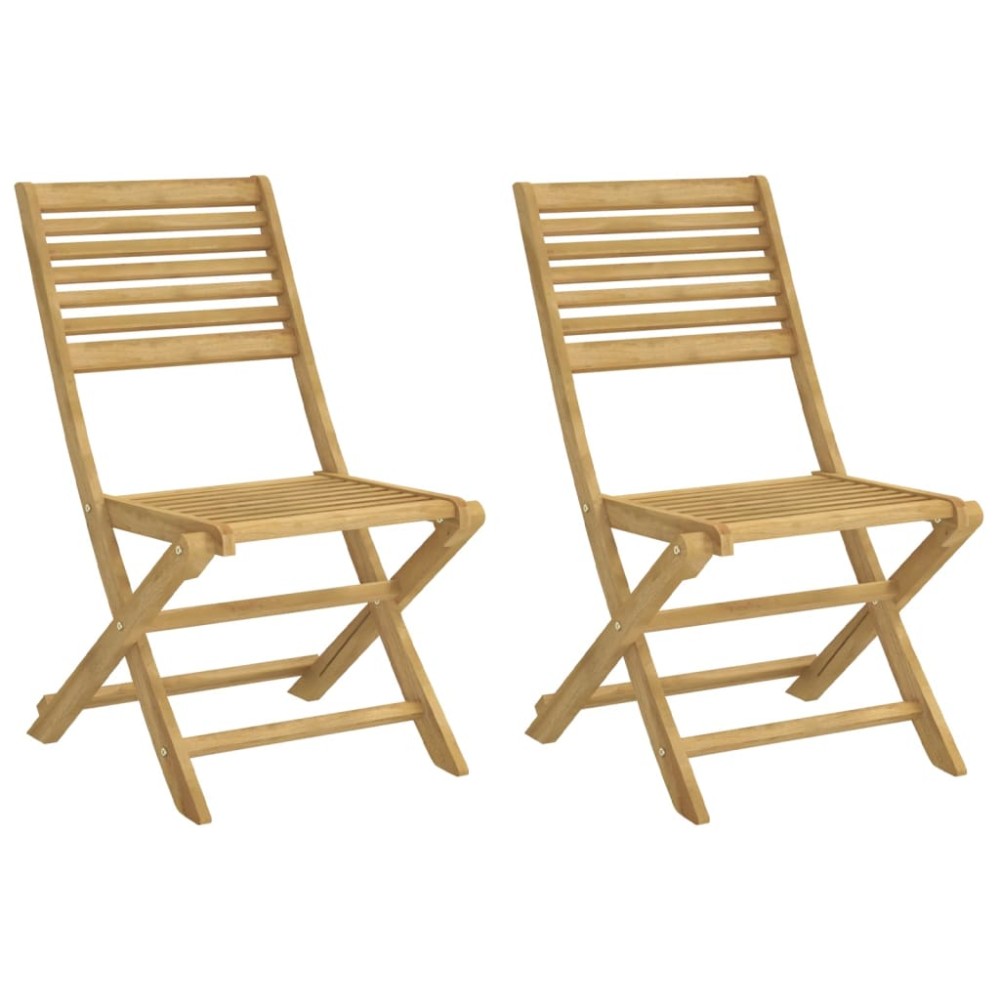 vidaXL Scaune grădină pliante 2 buc. 48,5x61,5x87 cm lemn masiv acacia