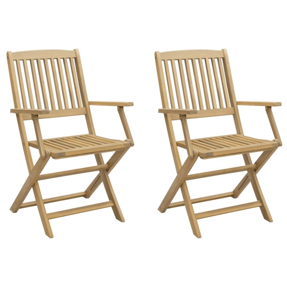 vidaXL Scaune grădină pliante 2 buc. 58x54,5x90 cm lemn masiv acacia