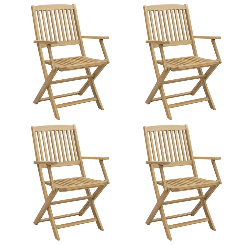 vidaXL Scaune grădină pliante 4 buc. 57,5x54,5x90 cm lemn masiv acacia