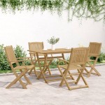 vidaXL Scaune grădină pliante 4 buc. 57,5x54,5x90 cm lemn masiv acacia vidaXL Scaune grădină pliante 4 buc. 57,5x54,5x90 cm lemn masiv acacia