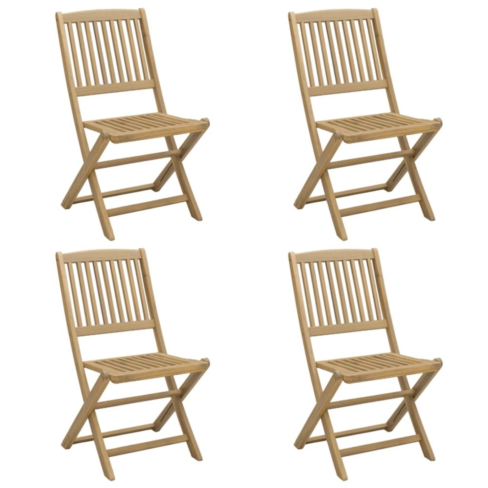 vidaXL Scaune de grădină pliante, 4 buc. 57x49x90 cm lemn masiv acacia