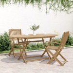 vidaXL Masă de grădină pliabilă, 160x85x75 cm, lemn masiv de acacia