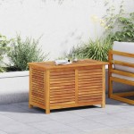 vidaXL Ladă depozitare grădină cu grilaj 90x50x56 cm lemn masiv acacia vidaXL Ladă depozitare grădină cu grilaj 90x50x56 cm lemn masiv acacia