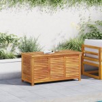 vidaXL Ladă depozitare grădină cu grilaj 113x50x56cm lemn masiv acacia vidaXL Ladă depozitare grădină cu grilaj 113x50x56cm lemn masiv acacia