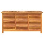 vidaXL Ladă depozitare grădină cu grilaj 113x50x56cm lemn masiv acacia vidaXL Ladă depozitare grădină cu grilaj 113x50x56cm lemn masiv acacia