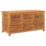 vidaXL Ladă depozitare grădină cu grilaj 113x50x56cm lemn masiv acacia vidaXL Ladă depozitare grădină cu grilaj 113x50x56cm lemn masiv acacia