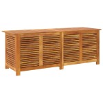 vidaXL Ladă depozitare grădină cu grilaj 150x50x56cm lemn masiv acacia vidaXL Ladă depozitare grădină cu grilaj 150x50x56cm lemn masiv acacia