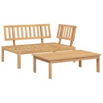 vidaXL Set canapea din paleți de grădină, 2 piese, lemn masiv acacia vidaXL Set canapea din paleți de grădină, 2 piese, lemn masiv acacia
