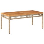 vidaXL Set mobilier de grădină, 4 piese, cu perne, mix bej, poliratan