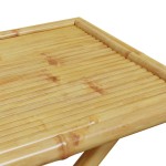 vidaXL Masă de grădină pliabilă, 110x55x75 cm, bambus