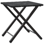 vidaXL Set mobilier de grădină, pliabil, 5 piese, negru, poliratan