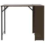 vidaXL Set mobilier de grădină, pliabil, 5 piese, maro, poliratan