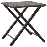 vidaXL Set mobilier de grădină, pliabil, 5 piese, maro, poliratan
