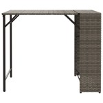 vidaXL Set mobilier de grădină, pliabil, 5 piese, gri, poliratan