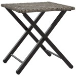 vidaXL Set mobilier de grădină, pliabil, 5 piese, gri, poliratan