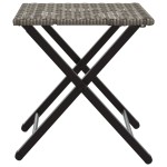 vidaXL Set mobilier de grădină, pliabil, 5 piese, gri, poliratan
