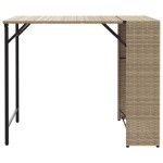 vidaXL Set mobilier de grădină, pliabil, 5 piese, bej, poliratan