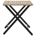 vidaXL Set mobilier de grădină, pliabil, 5 piese, bej, poliratan