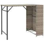 vidaXL Set mobilier de grădină, pliabil, 5 piese gri deschis poliratan vidaXL Set mobilier de grădină, pliabil, 5 piese gri deschis poliratan