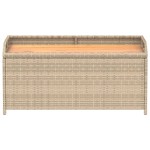 vidaXL Bancă depozitare grădină, bej mix 100x50x52 cm poliratan/acacia