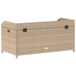 vidaXL Bancă depozitare grădină, bej mix 100x50x52 cm poliratan/acacia