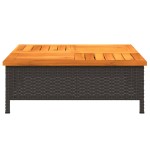 vidaXL Mască suport umbrelă de soare negru 70x70x25cm poliratan/acacia vidaXL Mască suport umbrelă de soare negru 70x70x25cm poliratan/acacia