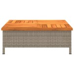 vidaXL Mască suport umbrelă de soare, gri 70x70x25 cm poliratan/acacia vidaXL Mască suport umbrelă de soare, gri 70x70x25 cm poliratan/acacia