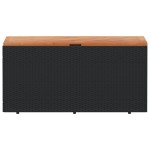 vidaXL Ladă depozitare grădină negru 110x50x54cm lemn acacia/poliratan vidaXL Ladă depozitare grădină negru 110x50x54cm lemn acacia/poliratan