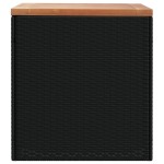 vidaXL Ladă depozitare grădină negru 110x50x54cm lemn acacia/poliratan vidaXL Ladă depozitare grădină negru 110x50x54cm lemn acacia/poliratan
